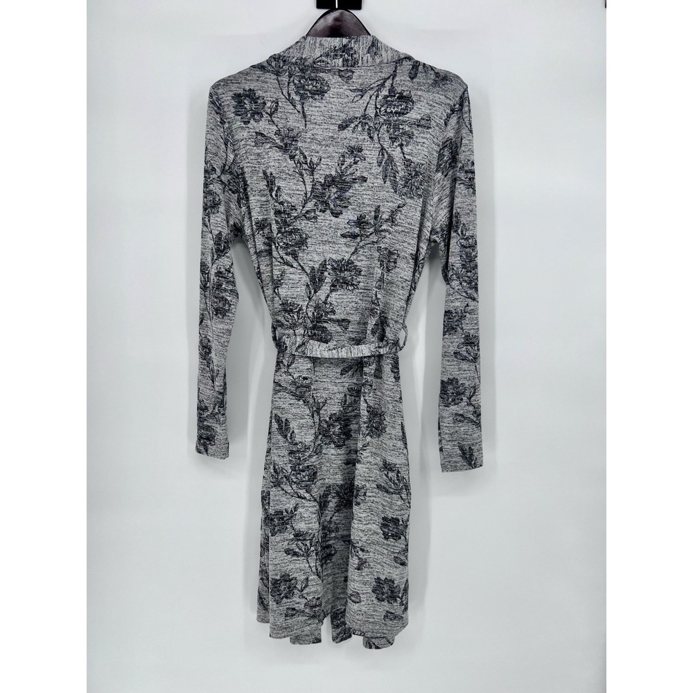 Latched Mama Maternity Robe Gray Floral Print Pockets Nursing Stretchy Size XS/S - Picture 12 of 12